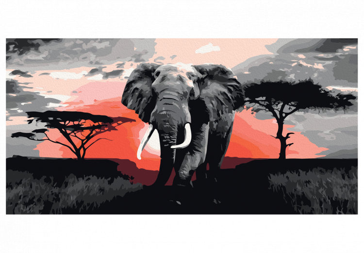 Cuadro numerado para pintar Elefante africano 107185 additionalImage 6