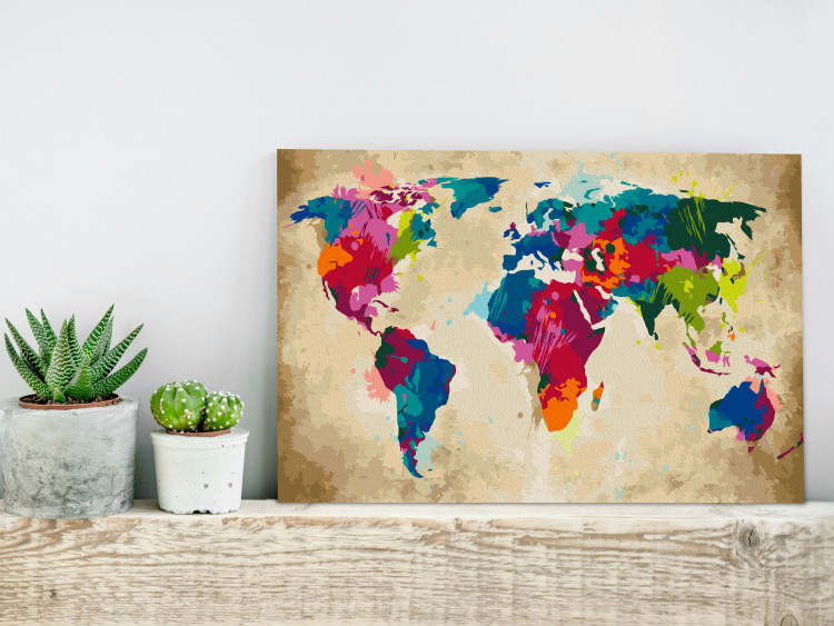Paint by number World Map (Colourful) 107485 additionalImage 2