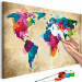 Wandbild zum Malen nach Zahlen Weltkarte bunt 107485 additionalThumb 7