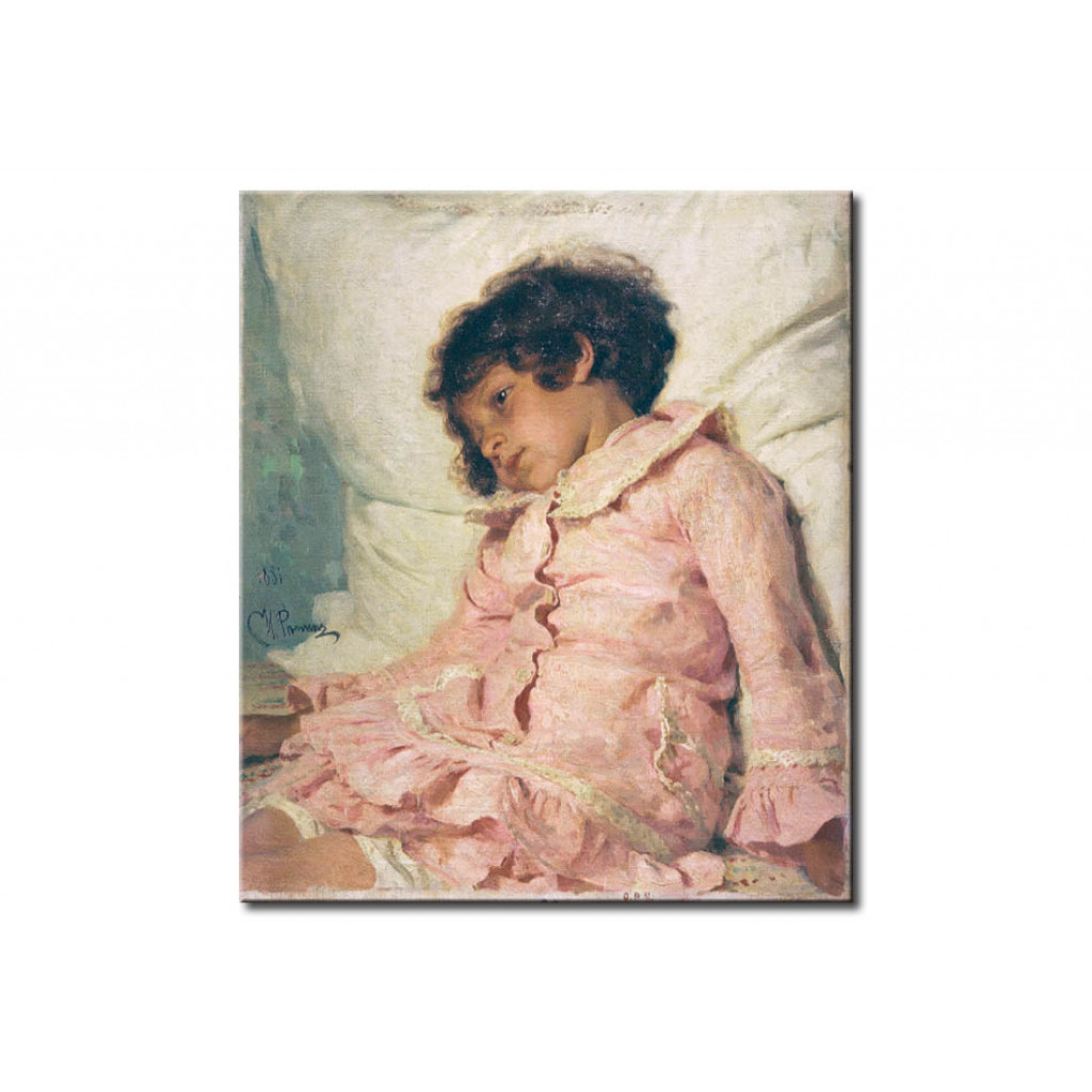 Schilderij  Ilja Repin: Portrait Of Nadja Repin
