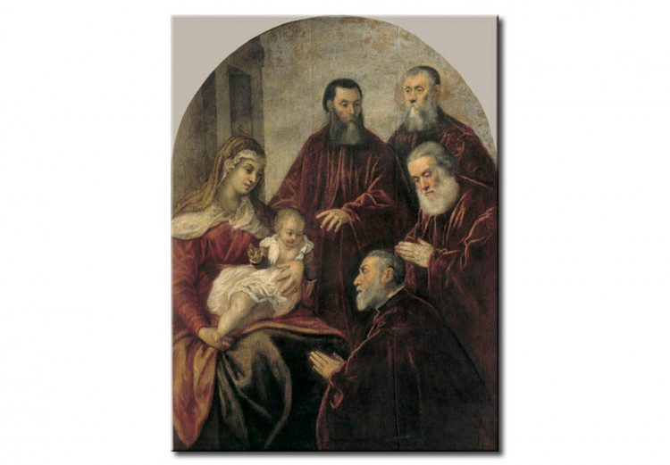 Reprodukcja obrazu Madonna and Child, with four Venetian Senators worshipping 108585