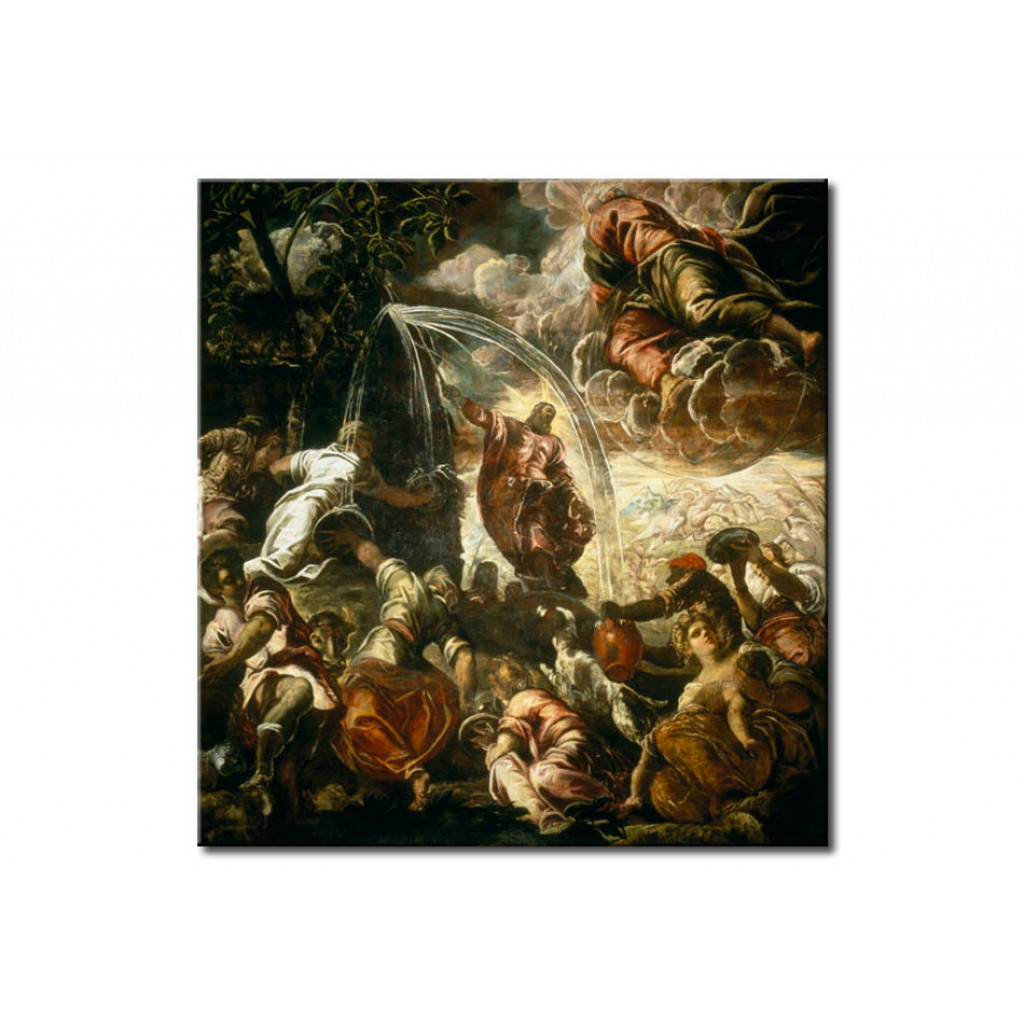 Schilderij  Tintoretto: Moses Draws Water From The Rocks