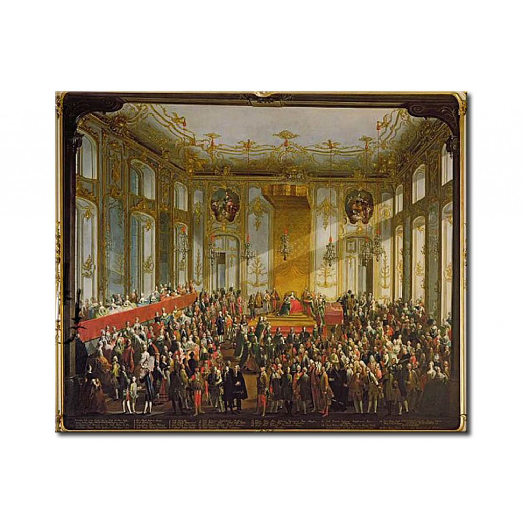 Schilderij  Martin Van Meytens: Empress Maria Theresa At The Investiture Of The Order Of St. Stephen