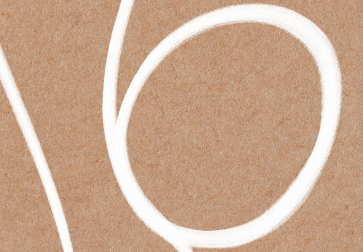 Cuadro decorativo Cara sensible - arte lineal abstracto sobre fondo beige 118985 additionalImage 4