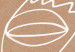 Cuadro decorativo Cara sensible - arte lineal abstracto sobre fondo beige 118985 additionalThumb 5