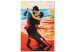 Wandbild zum Ausmalen Passionate Tango - Couple in Love Dancing in the Background of the Sea 144085 additionalThumb 3