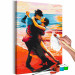 Wandbild zum Ausmalen Passionate Tango - Couple in Love Dancing in the Background of the Sea 144085 additionalThumb 4