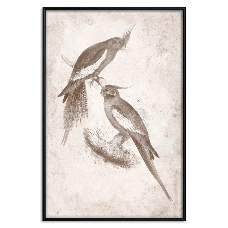 Wall Poster Parrots in the Style of Boho - Two Birds on the Branches and a Light Background 145185 additionalImage 24