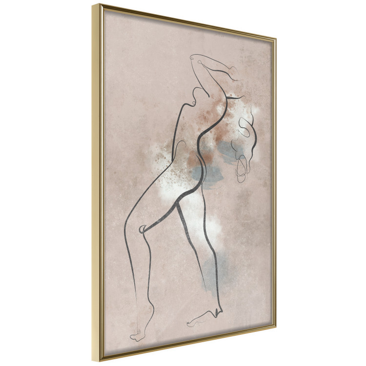 Plakat Tańcząca kobieta - linearne ujęcie damskiego ciała w ruchu 146185 additionalImage 5