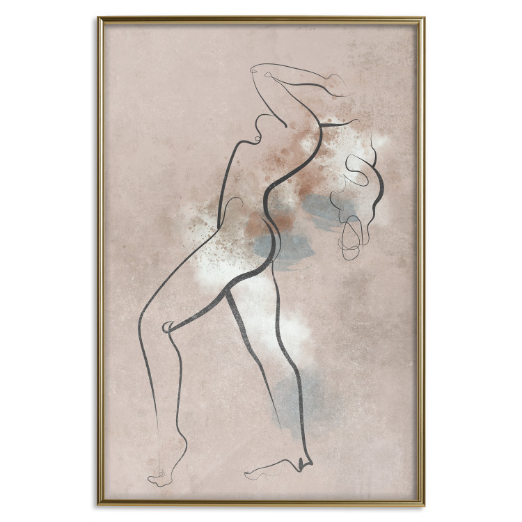 Plakat Tańcząca kobieta - linearne ujęcie damskiego ciała w ruchu 146185 additionalImage 20
