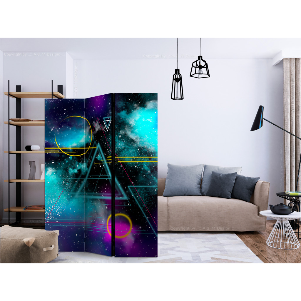 Design Rumsavdelare Cosmonaut’s Desktop - Graphics Depicting Geometric Shapes And The Galaxy