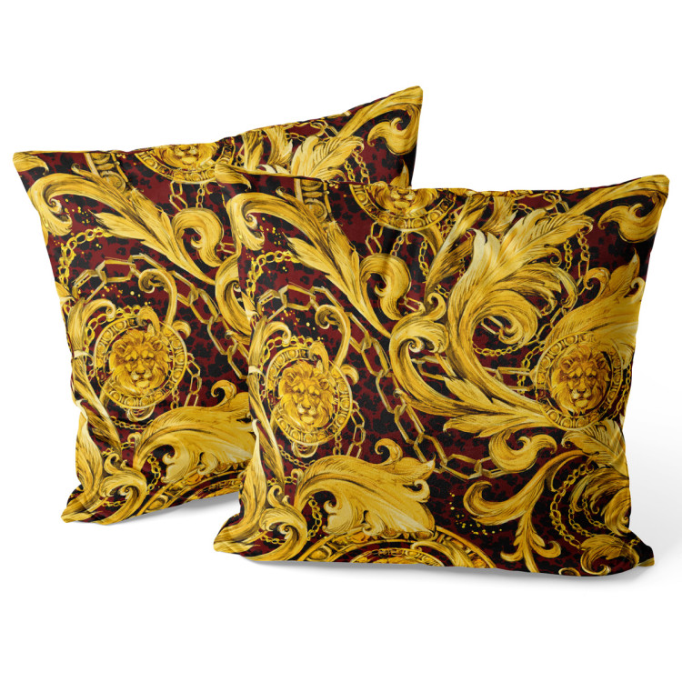 Kissen Velours Gold ornaments - abstract motif with acanthus leaves in baroque style 146785 additionalImage 3