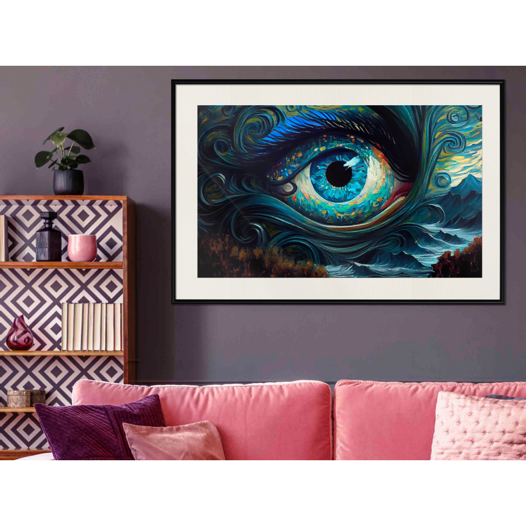 Plakat: Błękitne Oko - Kompozycja Inspirowana Twórczością Van Gogha