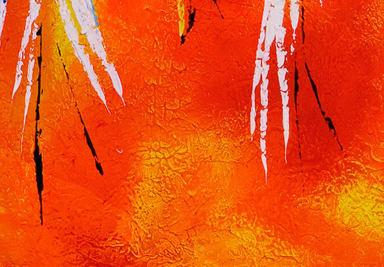 Wandbild Orangene Erinnerung (1-teilig) - Abstraktion mit Silhouetten 46985 additionalImage 3