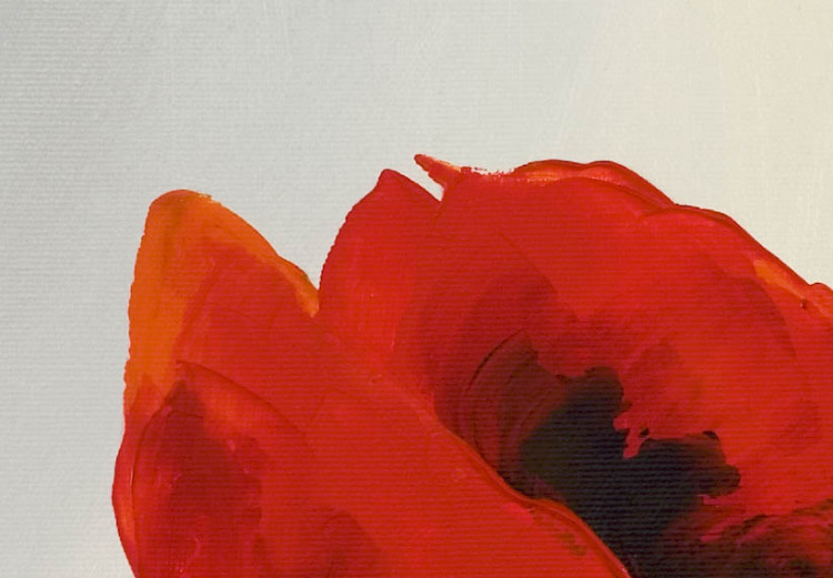 Bild auf Leinwand Mohnblumen im Nebel (3-teilig) - Rote Blumen auf weißem Hintergrund 47585 additionalImage 3