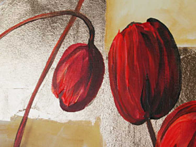 Cuadro Seis floreros con los tulipanes rojos  48685 additionalImage 2