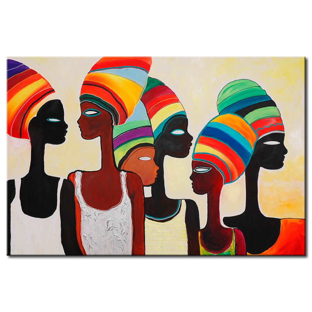 Schilderij  Mensen: Kleurrijk Tulbanden