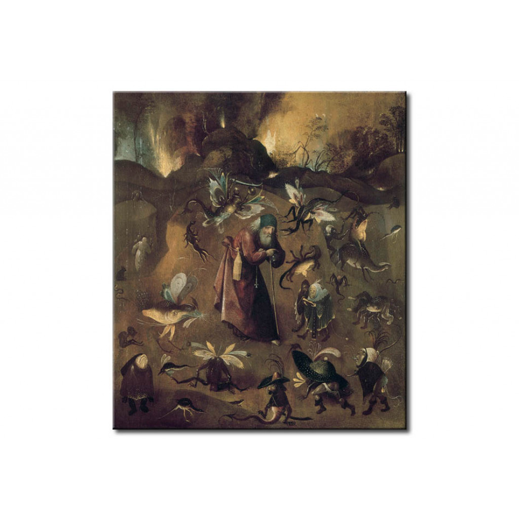 Schilderij  Hieronymus Bosch: The Temptation Of St. Anthony