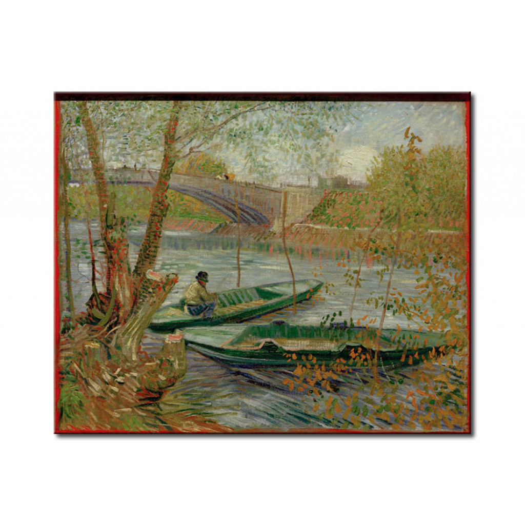 Schilderij  Vincent Van Gogh: Fishing In Spring, The Pont De Clichy (Asnières)