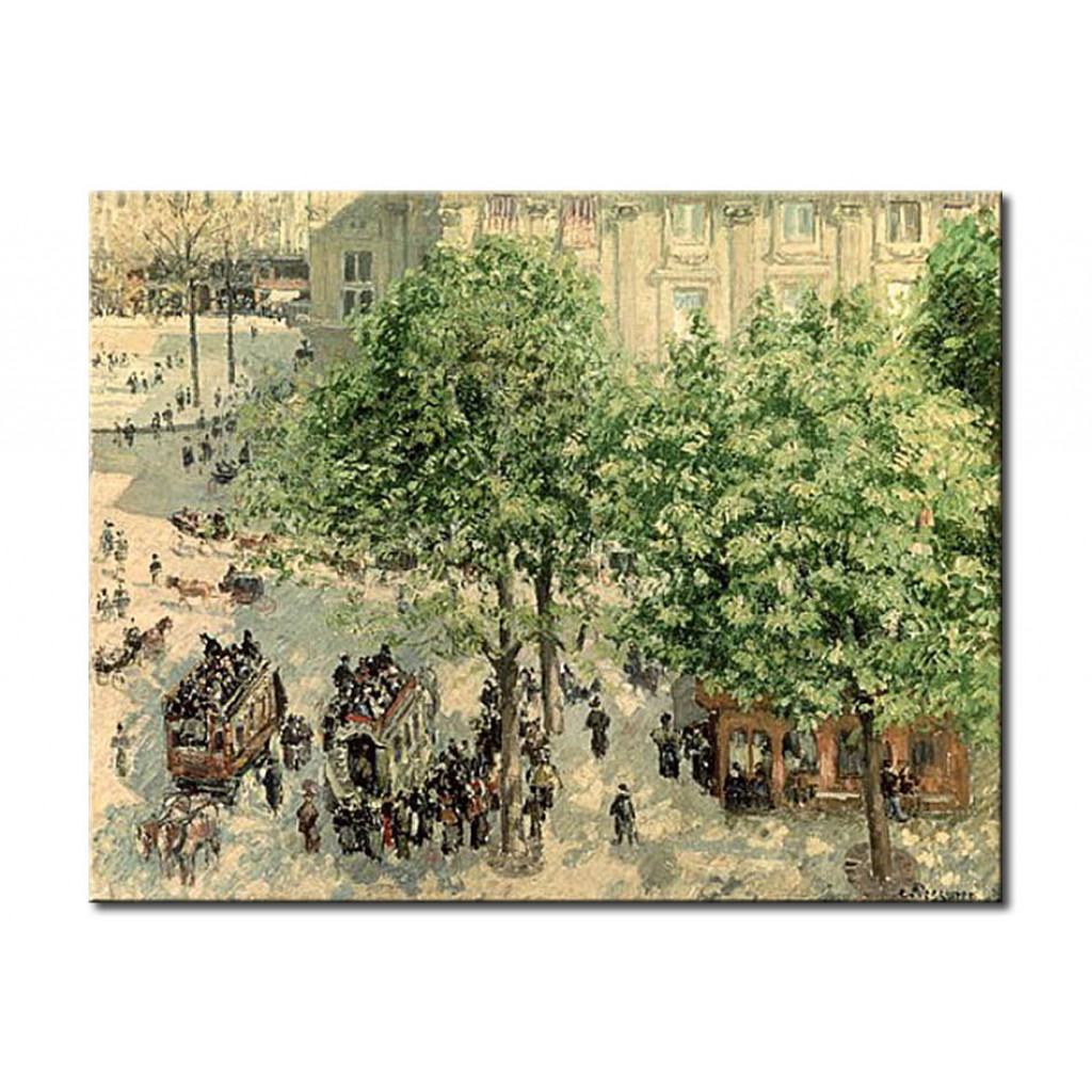 Schilderij  Camille Pissarro: Place Du Theatre-Francais, Spring