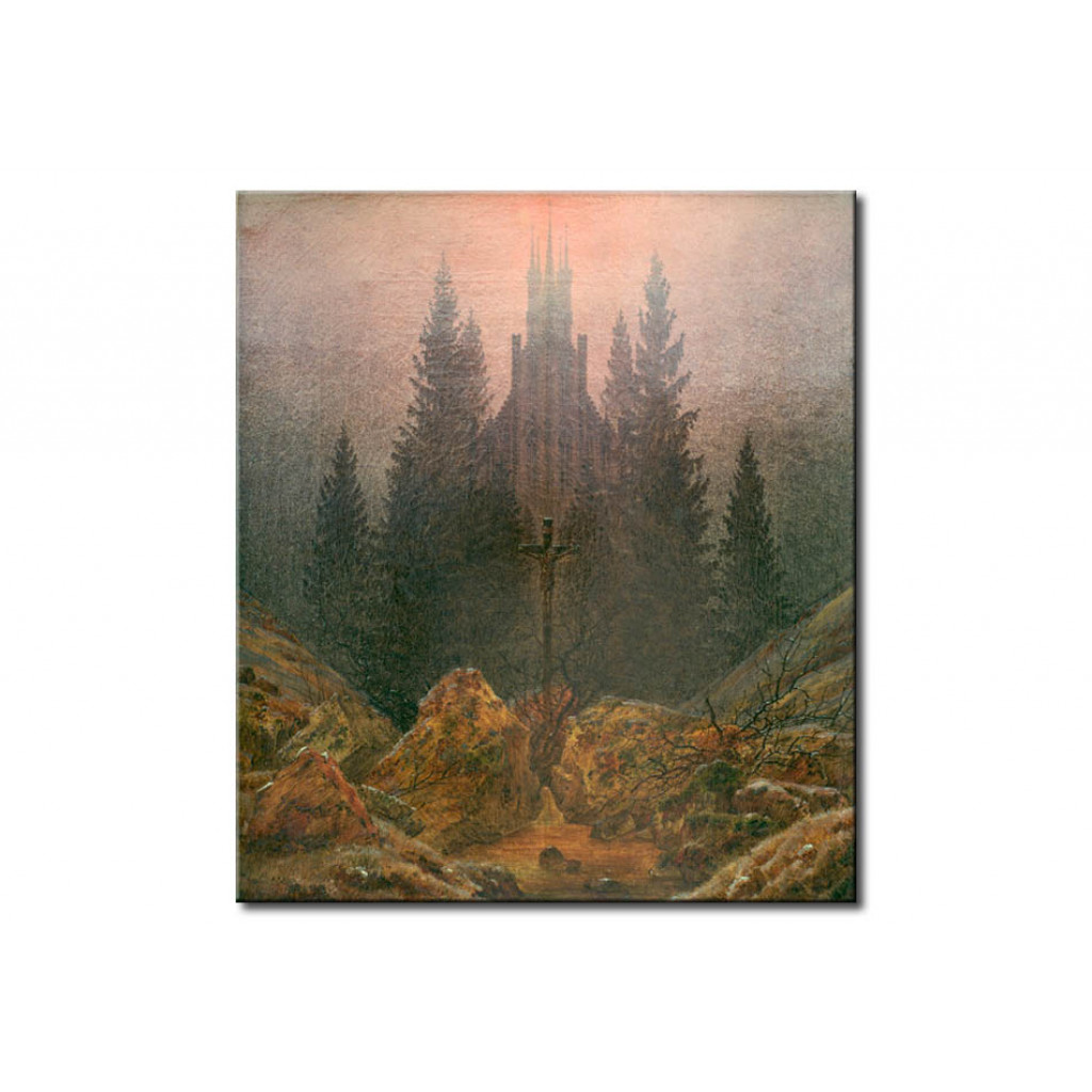 Schilderij  Caspar David Friedrich: The Cross In The Mountains