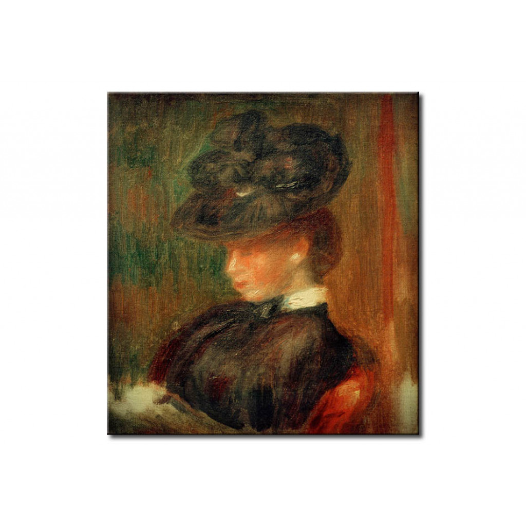 Schilderij  Pierre-Auguste Renoir: Dame Mit Hut