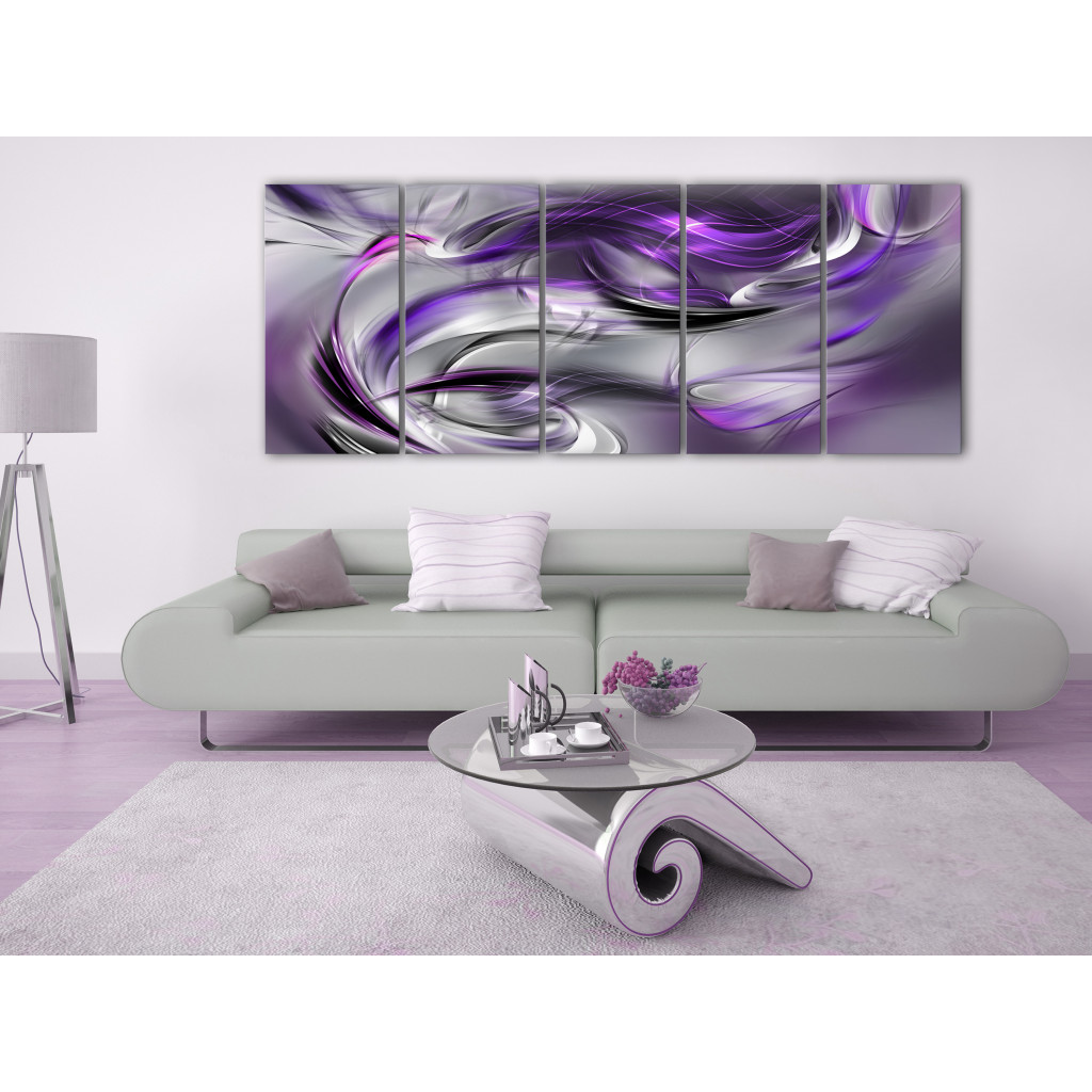 Schilderij  Abstract: Purple Gale