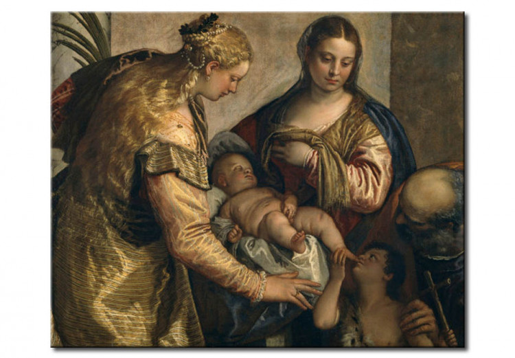 Reprodukcja obrazu The Holy family with Saint Barbara and the young John the Baptist 112695