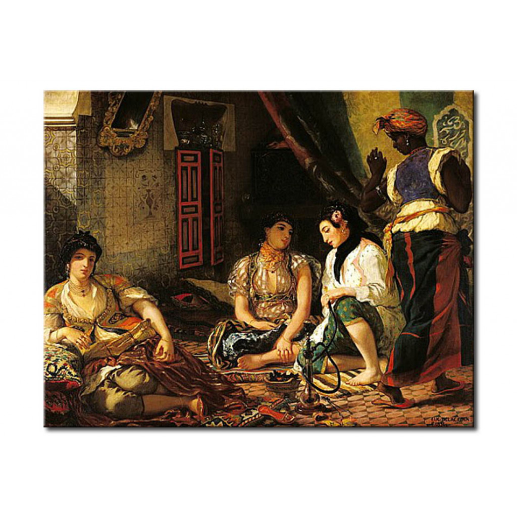 Schilderij  Eugène Delacroix: The Women Of Algiers In Their Apartment