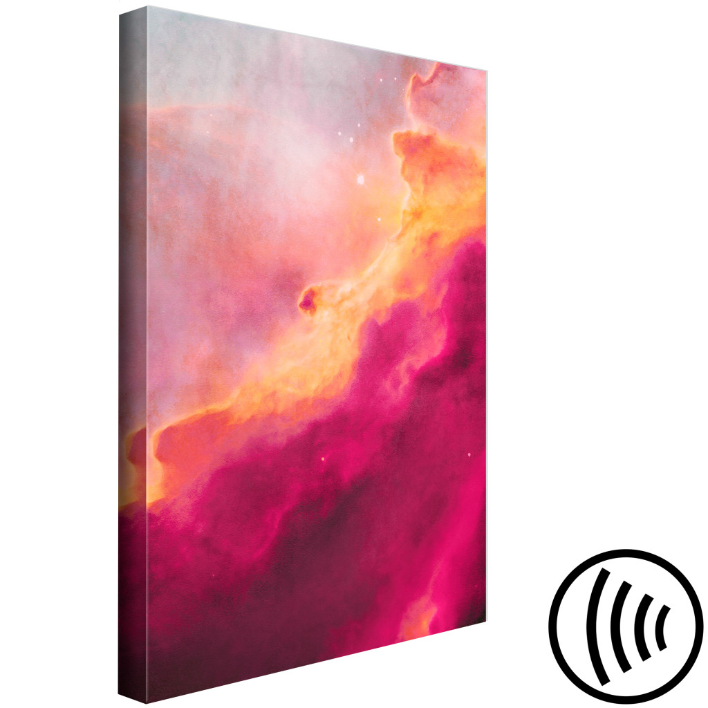 Schilderij  Abstract: Pink Nebula (1 Part) Vertical