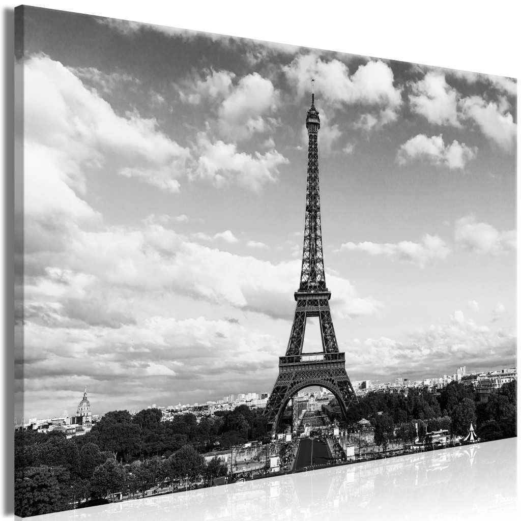 Schilderij Black And White Eiffel Tower [Large Format]