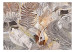 Foto Tapete Exotische Landschaft - Abstraktion mit grauen Mustern und Blättern 138595 additionalThumb 1