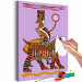 Obraz do malowania po numerach Niezwykły kompan - wystrojony mężczyzna z pomarańczowym tygrysem 144095 additionalThumb 3