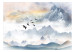 Wall Mural Mountains in the Fog - Birds Flying Over the Mountain Peaks in the Clouds 145495 additionalThumb 1