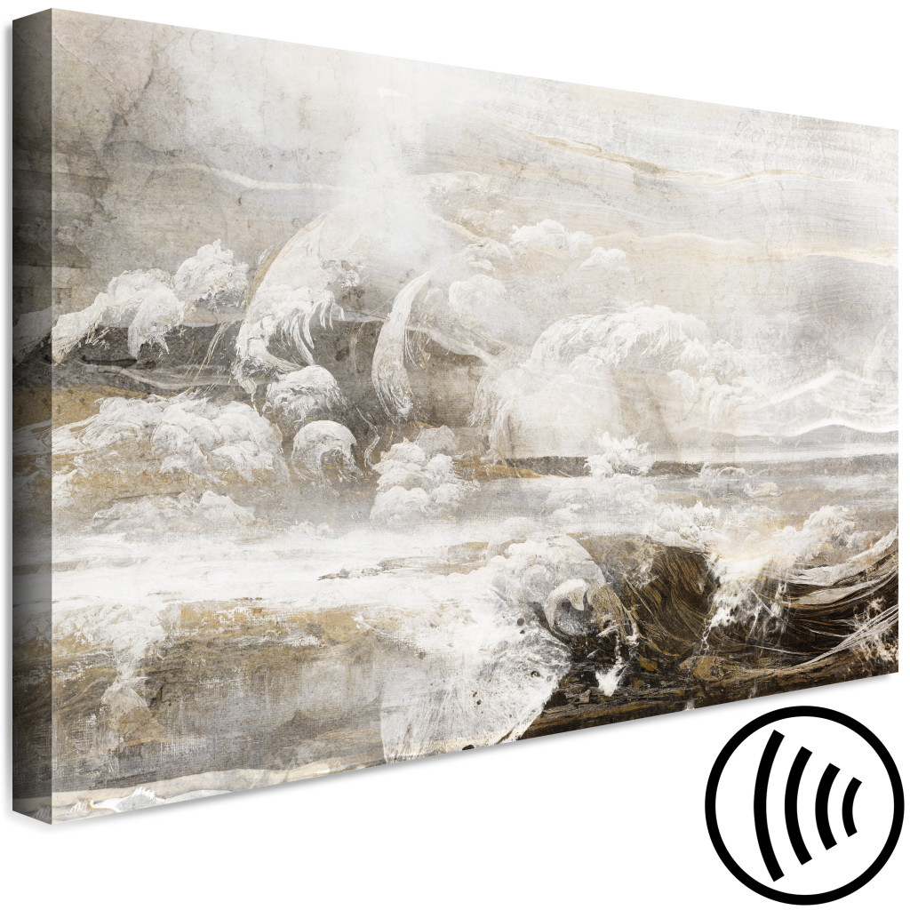 Schilderij  Abstract: Wildlife Of Nature - Abstract Background In Beige And Gray Colors