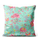 Sammets kudda Pink floral arabesque - a colourful composition of flowers 147095