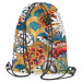 Worek plecak Orientalny ogród - kwiaty dalie w graficznym stylu na abstrakcyjnym tle 147595