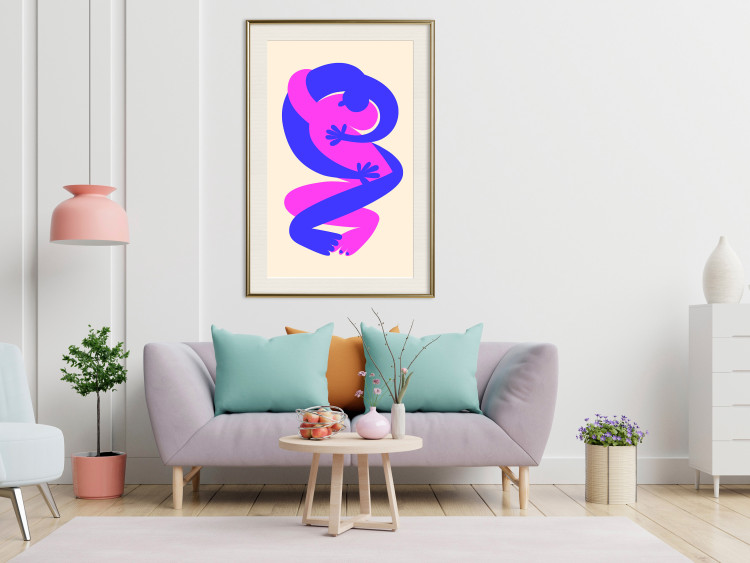 Wall Poster Two-Color Figures - Energetic Composition of Intertwined Silhouettes 149895 additionalImage 6