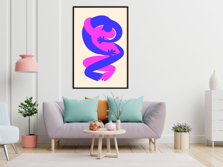 Wall Poster Two-Color Figures - Energetic Composition of Intertwined Silhouettes 149895 additionalImage 17