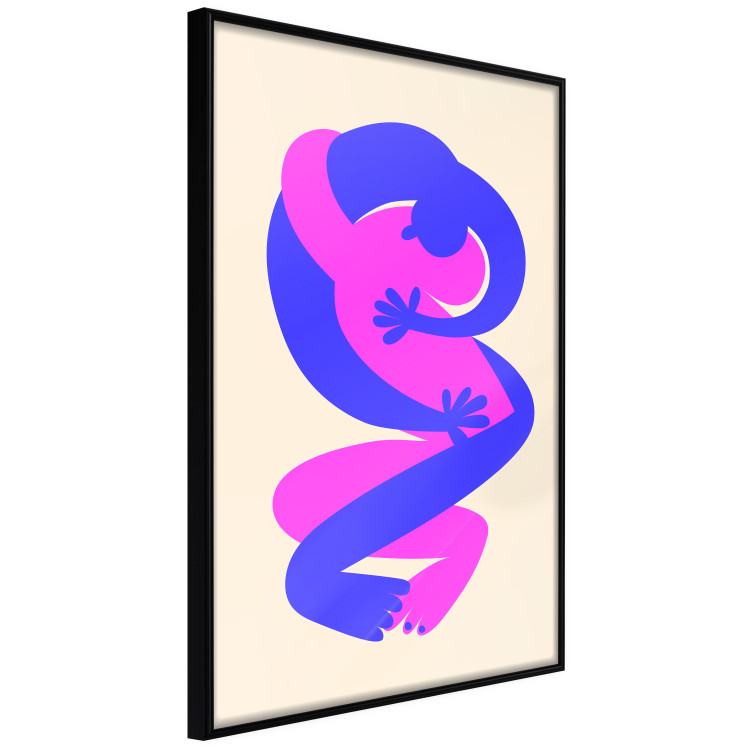 Wall Poster Two-Color Figures - Energetic Composition of Intertwined Silhouettes 149895 additionalImage 9