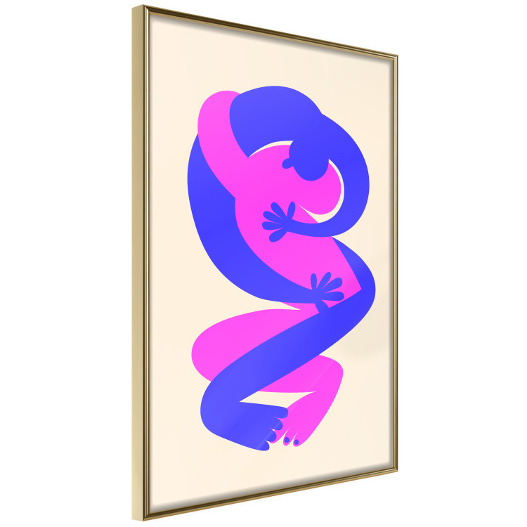 Wall Poster Two-Color Figures - Energetic Composition of Intertwined Silhouettes 149895 additionalImage 19