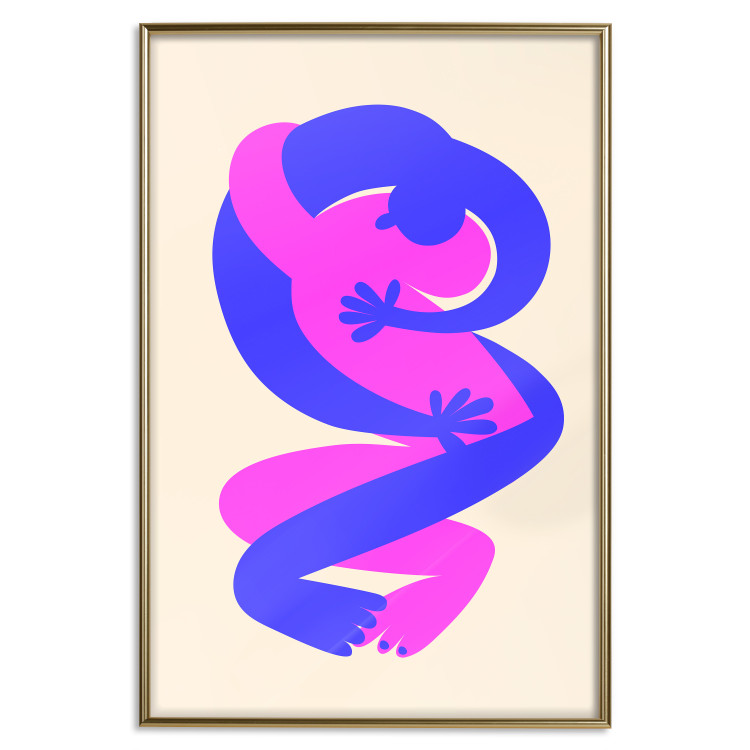 Wall Poster Two-Color Figures - Energetic Composition of Intertwined Silhouettes 149895 additionalImage 12