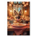 Canvas Print AI Dog German Shepherd - Animal at Dinner in Restaurant - Vertical 150295 additionalThumb 7