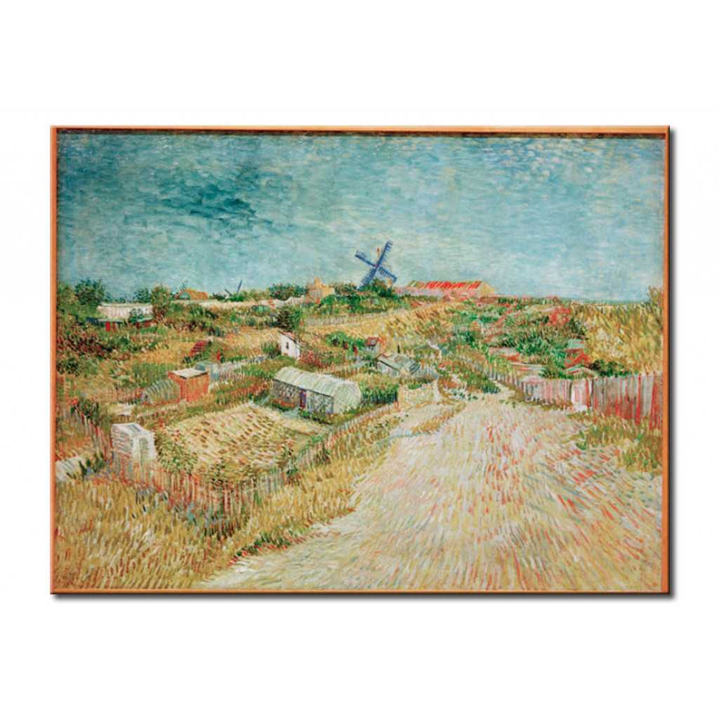 Schilderij  Vincent Van Gogh: Vegetable Gardens At La Butte Montmarte