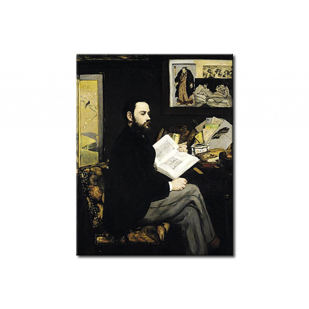 Canvastavla Portrait Of Emile Zola