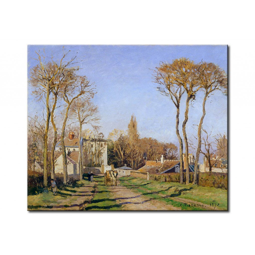 Schilderij  Camille Pissarro: Entrée Du Village De Voisins (Yvelines)