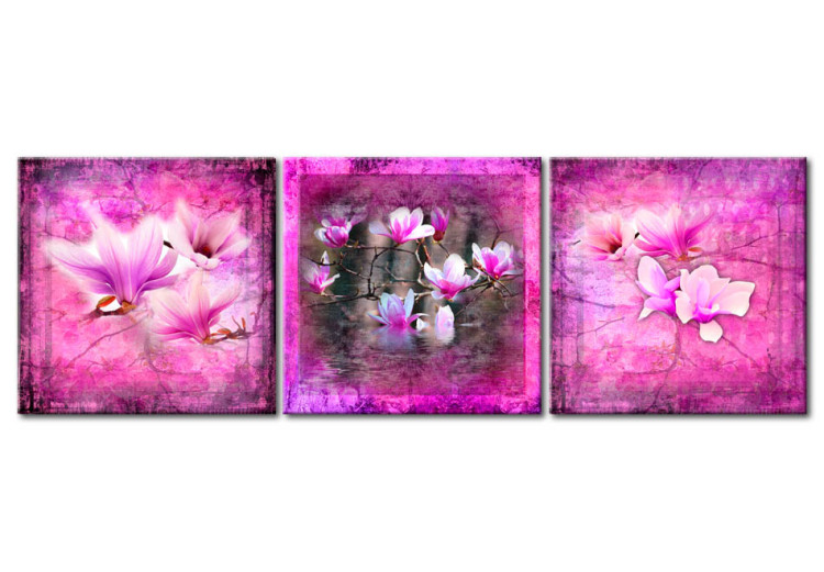 Canvas Print Pink magnolia flowers 56595