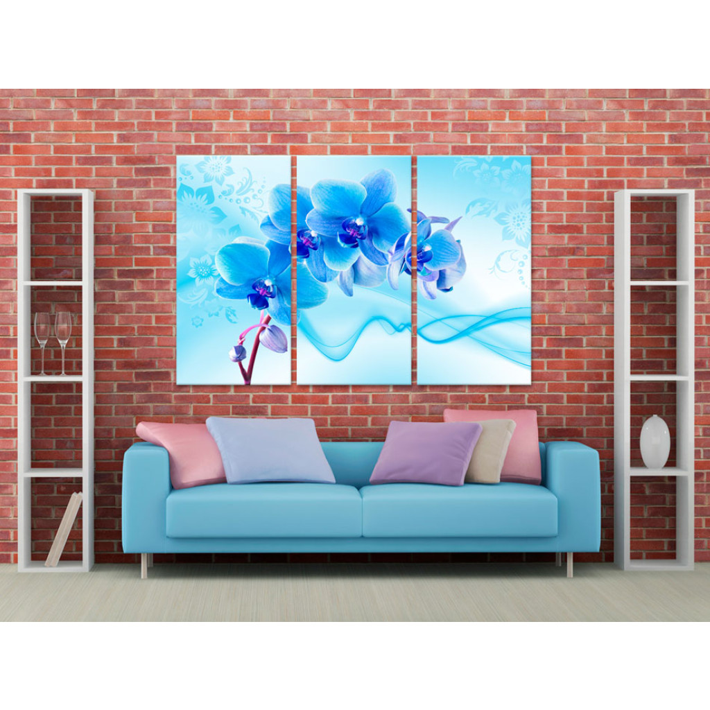 Schilderij  Orchideeën: Ethereal Orchid - Blue