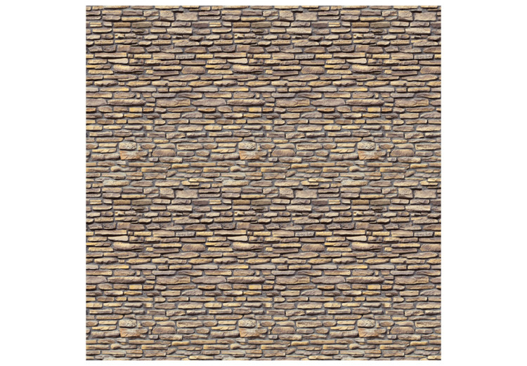 Carta da parati moderna Muro di pietra - sfondo con texture di mattoni scuri a effetto 3D 60995 additionalImage 1