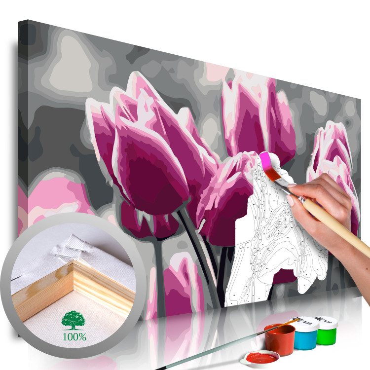 Tableau peinture par numéros Champ de tulipes 107506